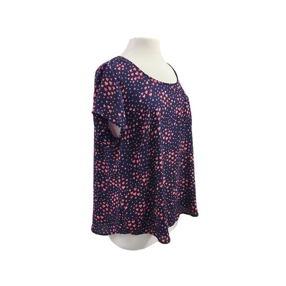 Torrid Georgette Heart Button Back Blouse Size 1X - Picture 3 of 11